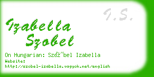 izabella szobel business card